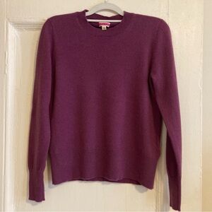 Jcrew 100% Cashmere Crewneck Sweater, Purple, Size Small